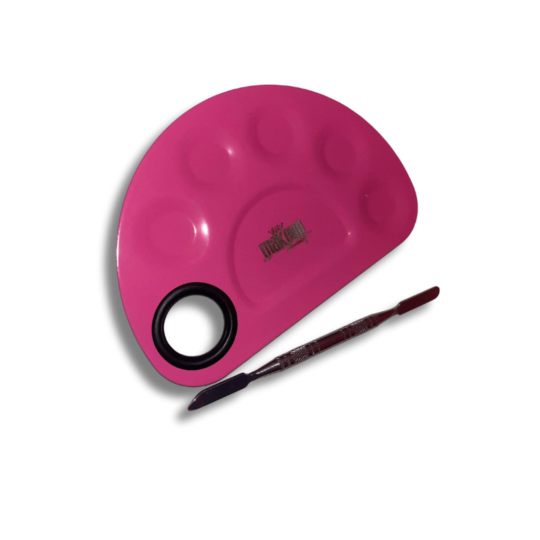 Pink mixing plate