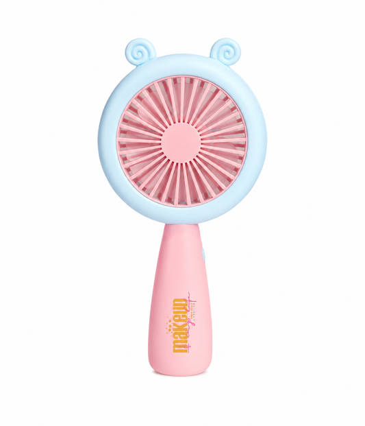 Makeup fan with led light