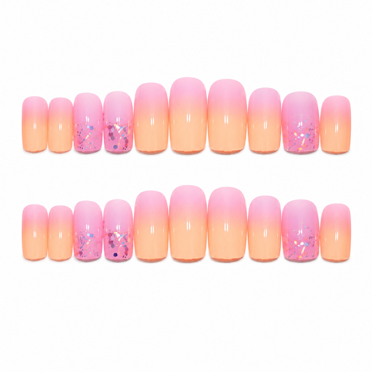 Pink Sunset Ombré Press-On Nails