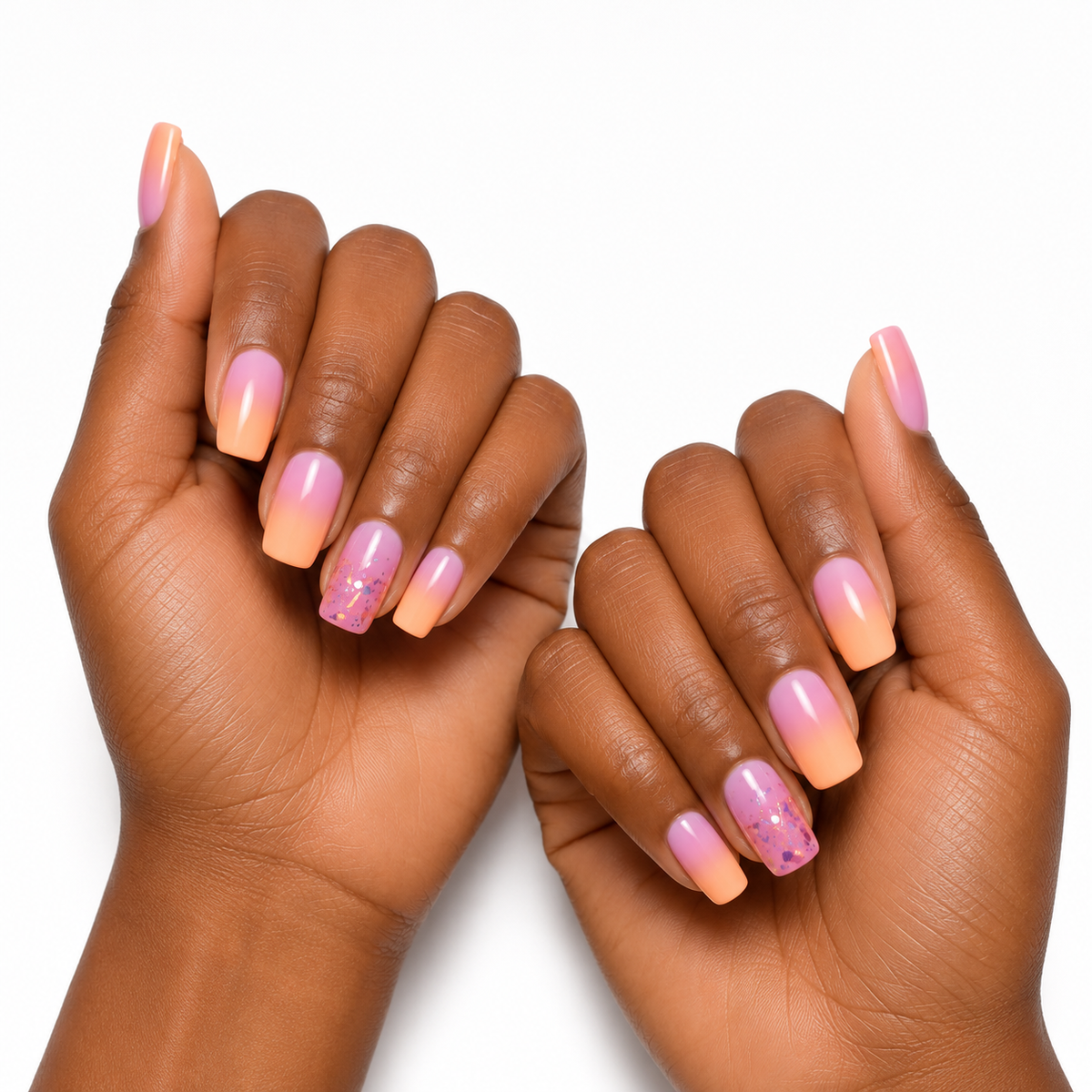 Pink Sunset Ombré Press-On Nails