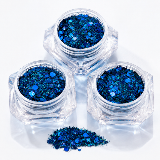 Deep Blue Chunky Glitter
