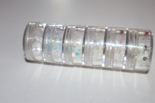 Iridescent glitter stacker